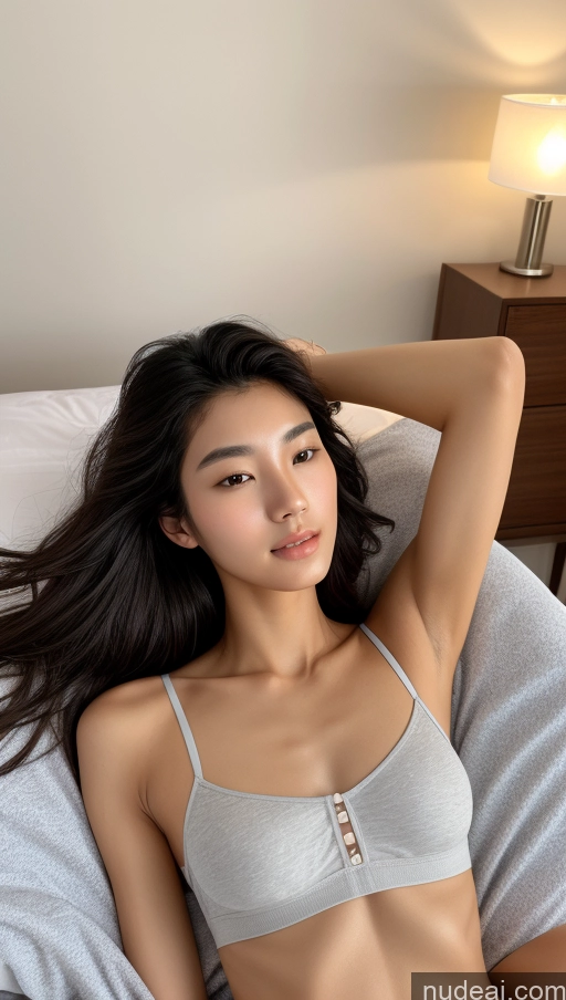 related ai porn images free for Detailed Skin Detail (beta) Long Hair Black Hair Skinny Beautiful Perfect Body Korean 18 Model Bedroom Polo Shirt Underwear On Back