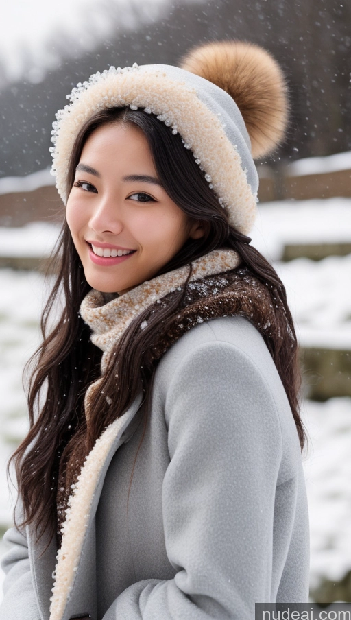 related ai porn images free for Detailed Skin Detail (beta) Long Hair Black Hair Skinny Perfect Body Beautiful Small Tits Small Ass Korean 18 Model Snow Fur Scarf Sweater Jacket Happy Laughing