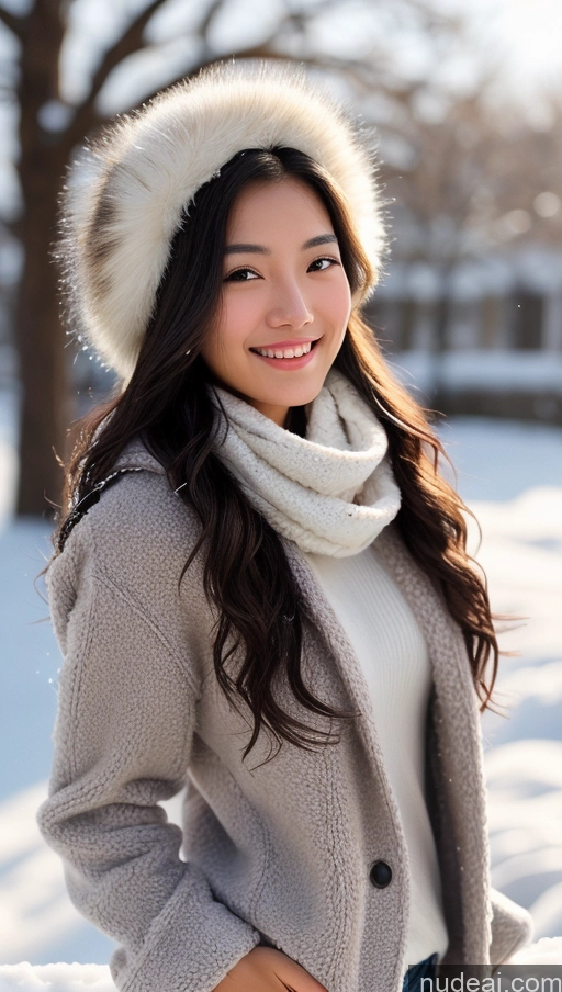 related ai porn images free for Detailed Skin Detail (beta) Long Hair Black Hair Skinny Perfect Body Beautiful Small Tits Small Ass Korean 18 Model Snow Fur Scarf Sweater Jacket Happy Laughing