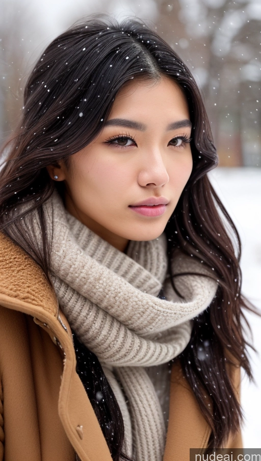 related ai porn images free for Detailed Skin Detail (beta) Long Hair Black Hair Skinny Perfect Body Beautiful Small Tits Small Ass Korean 18 Model Snow Fur Scarf Sweater Jacket Pouting Lips