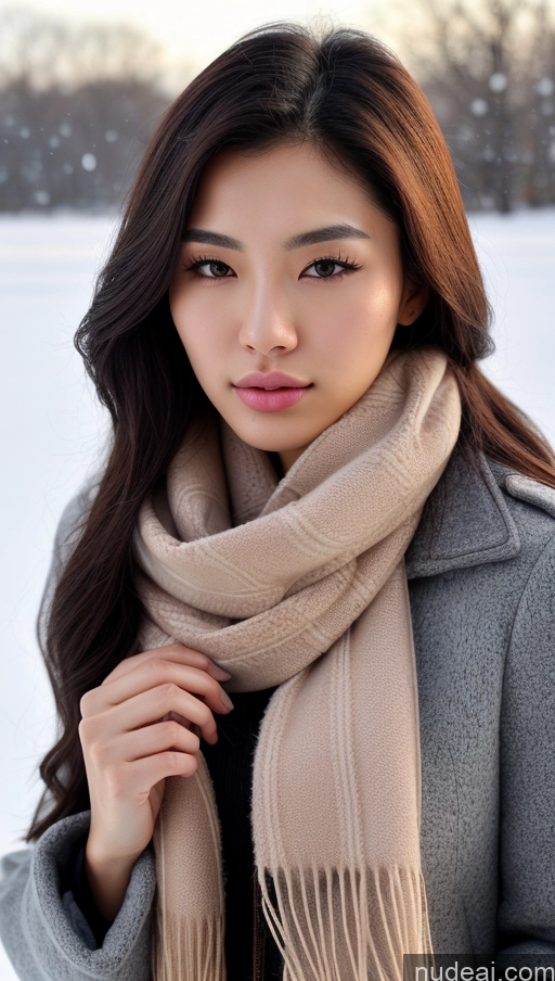related ai porn images free for Detailed Skin Detail (beta) Long Hair Black Hair Skinny Perfect Body Beautiful Small Tits Small Ass Korean 18 Model Snow Fur Scarf Sweater Jacket Pouting Lips