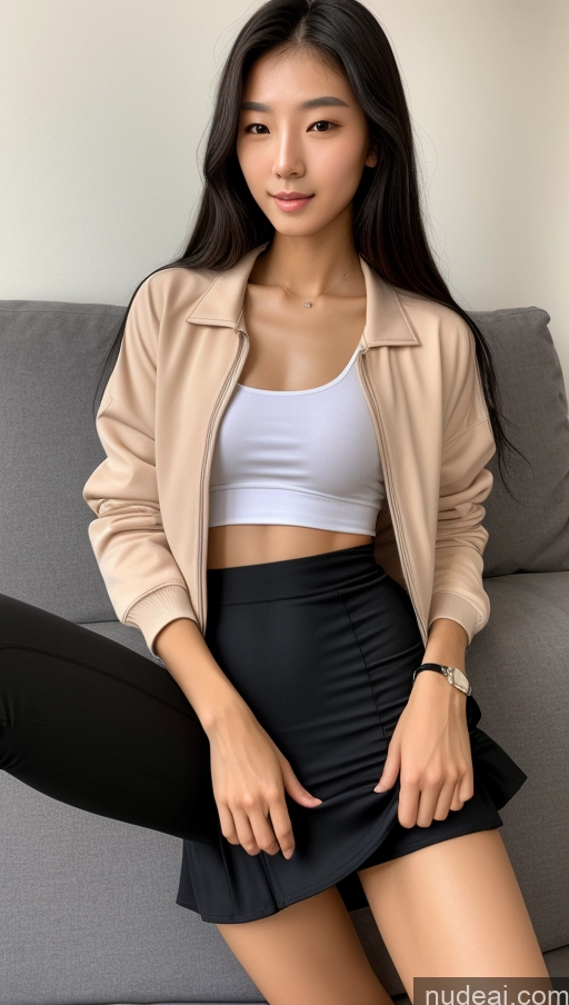 related ai porn images free for Detailed Skin Detail (beta) Long Hair Black Hair Skinny Beautiful Perfect Body Small Tits Small Ass Korean 18 Model Couch Casual Shirt Micro Skirt Spandex Jacket Spreading Legs