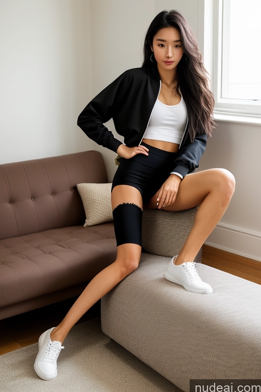 related ai porn images free for Detailed Skin Detail (beta) Long Hair Black Hair Skinny Beautiful Perfect Body Small Tits Small Ass Korean 18 Model Couch Casual Shirt Micro Skirt Spandex Jacket