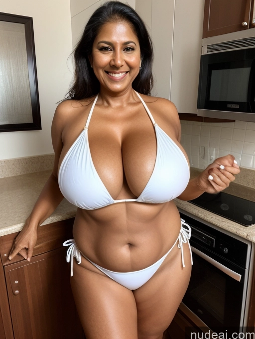 related ai porn images free for One Busty Huge Boobs Thick Tanned Skin 60s Laughing Front View Microkini Thong Indian Maid