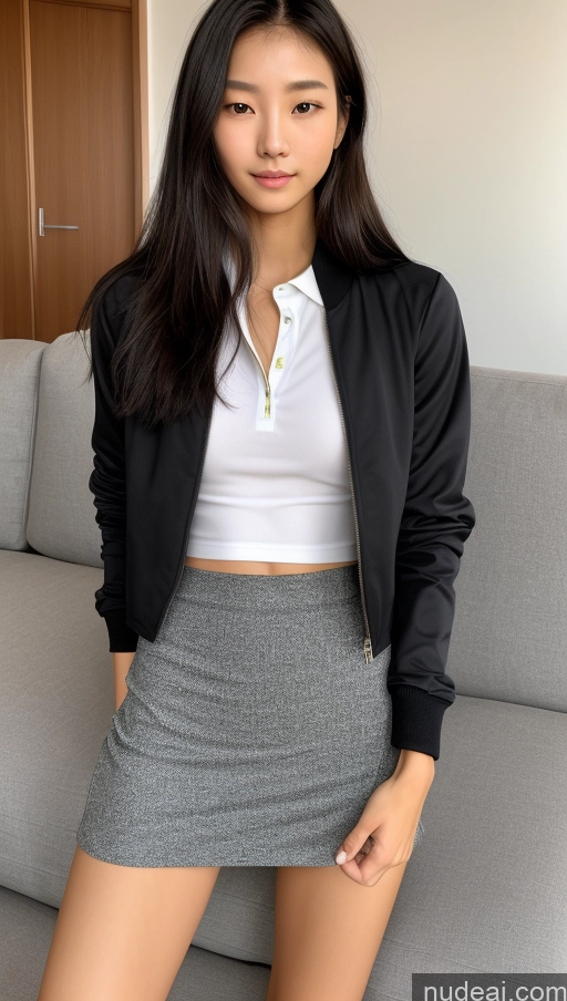 related ai porn images free for Detailed Skin Detail (beta) Long Hair Black Hair Skinny Beautiful Perfect Body Small Tits Small Ass Korean 18 Model Couch Polo Shirt Micro Skirt Spandex Jacket