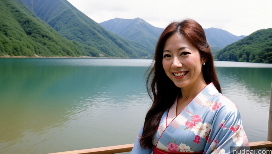 related ai porn images free for Woman One Thick Happy Japanese Film Photo Lake Front View Kimono Long Hair 40s