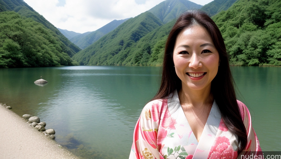 related ai porn images free for Woman One Thick Happy Japanese Film Photo Lake Front View Kimono Long Hair 40s