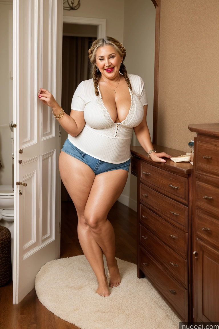 related ai porn images free for Milf Busty Beautiful Big Ass Chubby Thick Fat Big Hips 80s Laughing Braided Lipstick Perfect Boobs Short Shorts