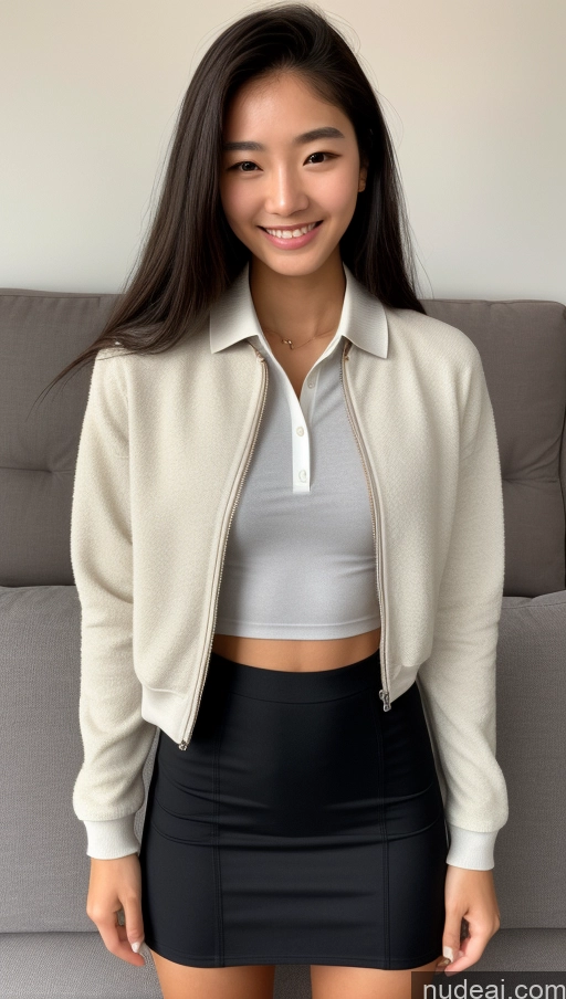 related ai porn images free for Detailed Skin Detail (beta) Long Hair Black Hair Skinny Perfect Body Beautiful Small Ass Korean 18 Model Couch Micro Skirt Polo Shirt Spandex Jacket Happy Laughing