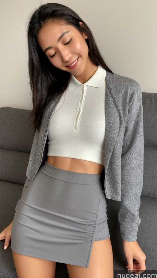 related ai porn images free for Detailed Skin Detail (beta) Long Hair Black Hair Skinny Perfect Body Beautiful Small Ass Korean 18 Model Couch Micro Skirt Polo Shirt Spandex Jacket Sleeping Happy