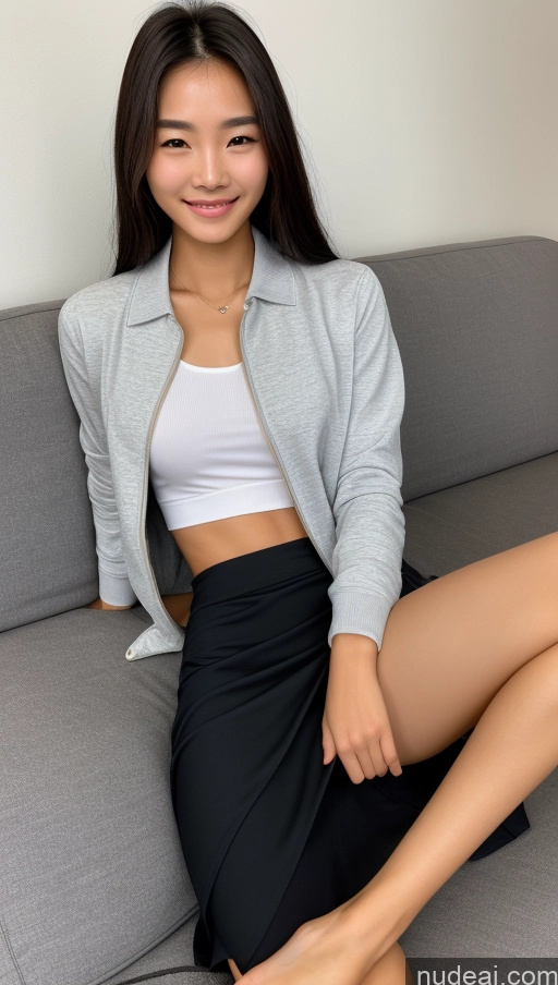 related ai porn images free for Detailed Skin Detail (beta) Long Hair Black Hair Skinny Perfect Body Beautiful Small Ass Korean 18 Model Couch Micro Skirt Polo Shirt Spandex Jacket Sleeping Happy
