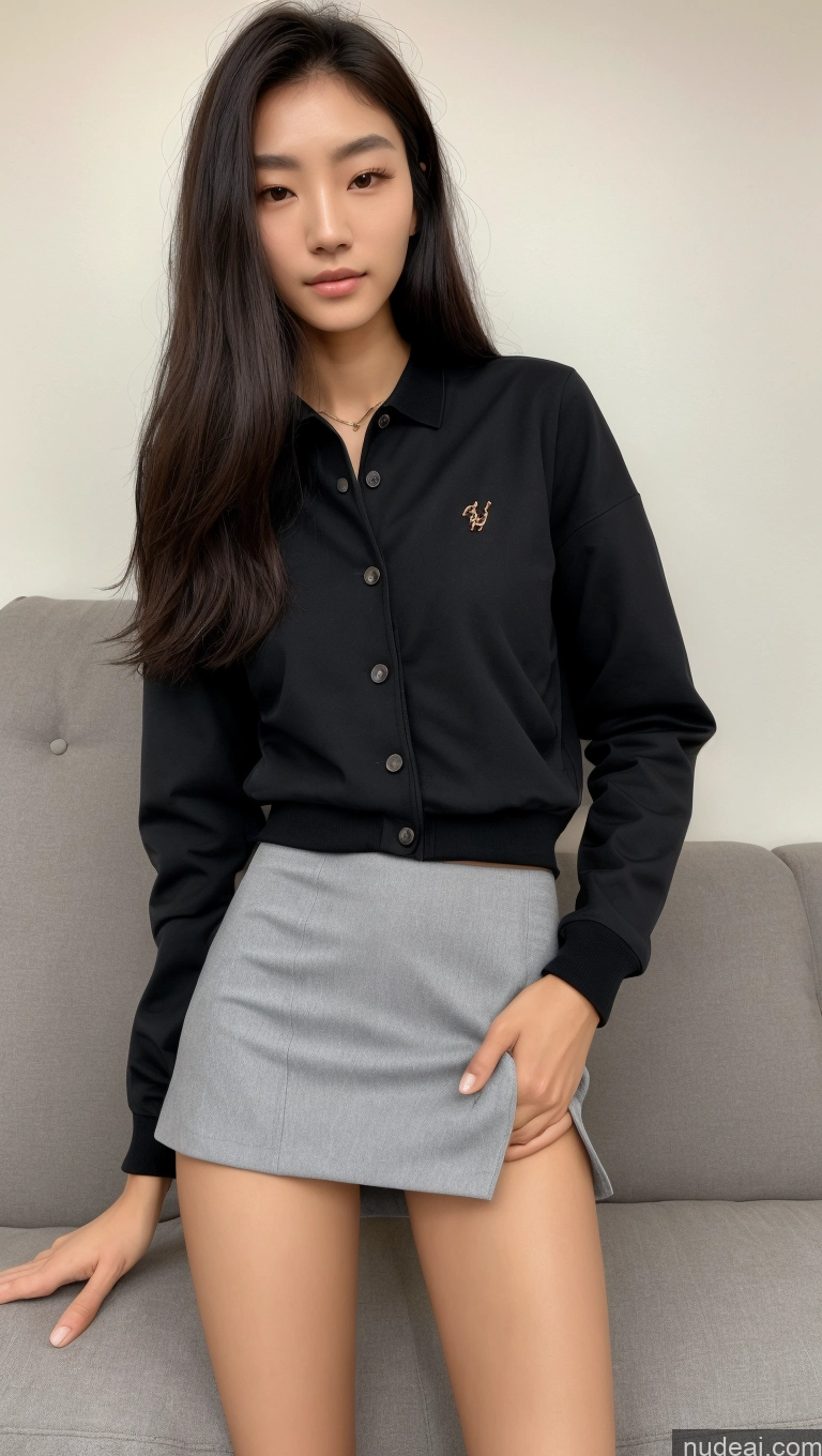 related ai porn images free for Polo Shirt Micro Skirt Jacket Detailed Skin Detail (beta) Long Hair Black Hair Skinny Perfect Body Beautiful Small Tits Small Ass Korean 18 Model Couch Casual