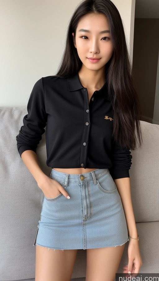 related ai porn images free for Polo Shirt Micro Skirt Jacket Detailed Skin Detail (beta) Long Hair Black Hair Skinny Perfect Body Beautiful Small Tits Small Ass Korean 18 Model Couch Casual