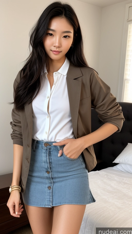 related ai porn images free for Detailed Skin Detail (beta) Long Hair Black Hair Skinny Perfect Body Beautiful Small Tits Small Ass Korean 18 Model Bedroom Casual Micro Skirt Polo Shirt Jacket