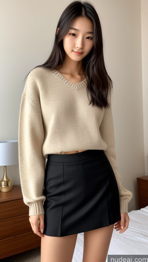 related ai porn images free for Detailed Skin Detail (beta) Long Hair Black Hair Skinny Perfect Body Beautiful Small Tits Small Ass Korean 18 Model Bedroom Micro Skirt Sweater