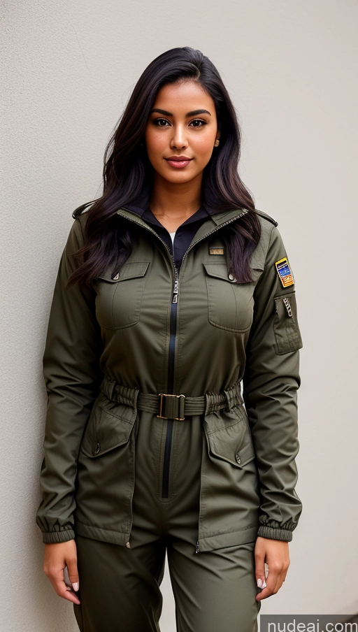 related ai porn images free for Woman One Beautiful Busty Perfect Body 18 Black Hair Brazilian Military Jumpsuit Detailed Front View Parka Shirt Jacket
