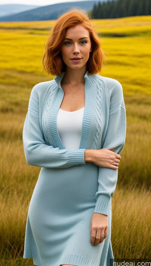 related ai porn images free for Woman Beautiful Perfect Body Orgasm Ginger Bobcut Irish Skin Detail (beta) Meadow Dress Jacket Kilt Sweater Transparent Detailed Prayhands, Interlocked Fingers, Own Hands Together Sexy Face Deep Blue Eyes Dynamic View