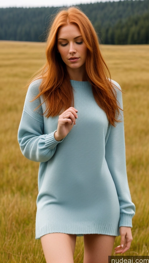 related ai porn images free for Woman Beautiful Perfect Body Orgasm Ginger Bobcut Irish Skin Detail (beta) Meadow Dress Jacket Kilt Sweater Transparent Detailed Prayhands, Interlocked Fingers, Own Hands Together Sexy Face Deep Blue Eyes Dynamic View
