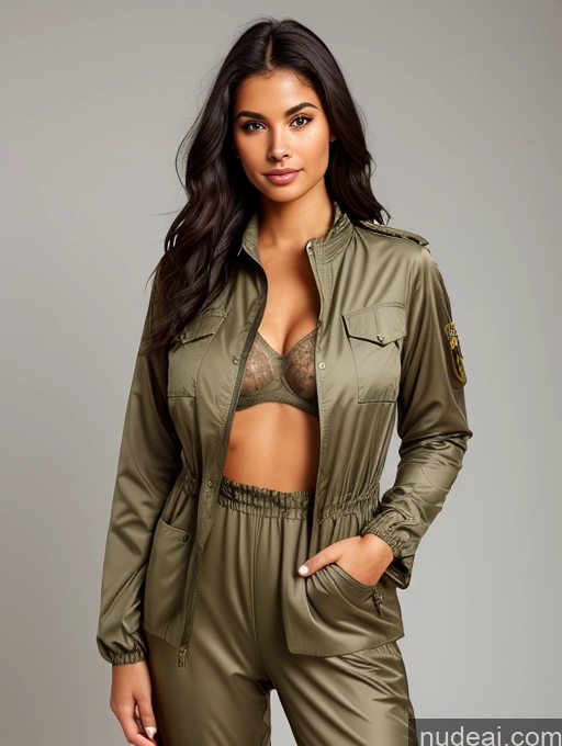 related ai porn images free for Woman One Busty Beautiful Perfect Body 18 Black Hair Brazilian Front View Chemise Jacket Jumpsuit Military Parka Shirt Tunic Detailed Transparent