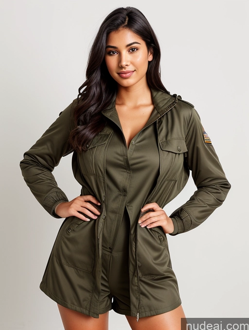 related ai porn images free for Woman One Busty Beautiful Perfect Body 18 Black Hair Brazilian Front View Chemise Jacket Jumpsuit Military Parka Shirt Tunic Detailed