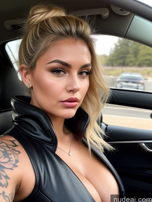 related ai porn images free for Perfect Boobs Beautiful 18 Sexy Face Car Dress Latex Jacket Fur Cleavage Close-up View Tanned Skin Tattoos Thick Chubby Blonde Hair Bun British Pouting Lips