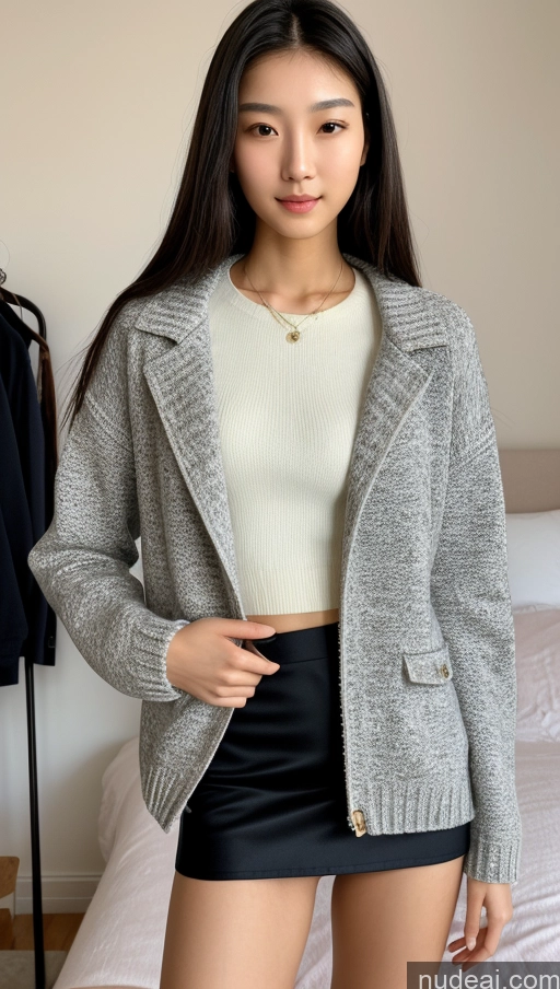 related ai porn images free for Detailed Skin Detail (beta) Long Hair Black Hair Skinny Perfect Body Beautiful Small Tits Small Ass Korean 18 Model Bedroom Micro Skirt Sweater Jacket