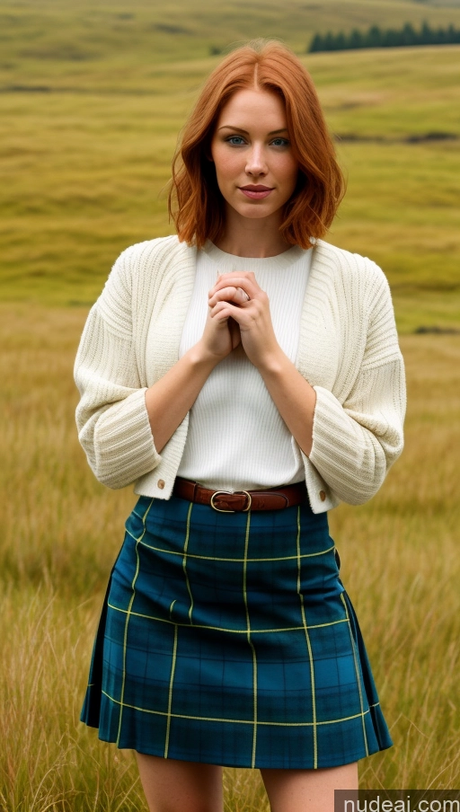related ai porn images free for Woman Beautiful Perfect Body Orgasm Ginger Bobcut Irish Skin Detail (beta) Meadow Dress Jacket Kilt Sweater Transparent Detailed Prayhands, Interlocked Fingers, Own Hands Together Sexy Face Deep Blue Eyes Dynamic View
