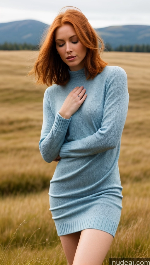 related ai porn images free for Woman Beautiful Perfect Body Orgasm Ginger Bobcut Irish Skin Detail (beta) Meadow Dress Jacket Kilt Sweater Transparent Detailed Prayhands, Interlocked Fingers, Own Hands Together Sexy Face Deep Blue Eyes Dynamic View Spread Pussy