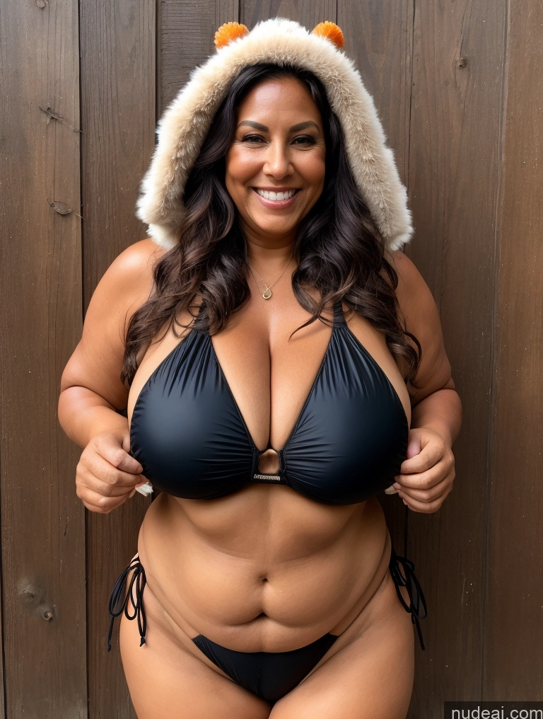 related ai porn images free for One Busty Huge Boobs Thick Tanned Skin 60s Laughing Native American Front View Microkini Thong Lumberjack Parka Halloween