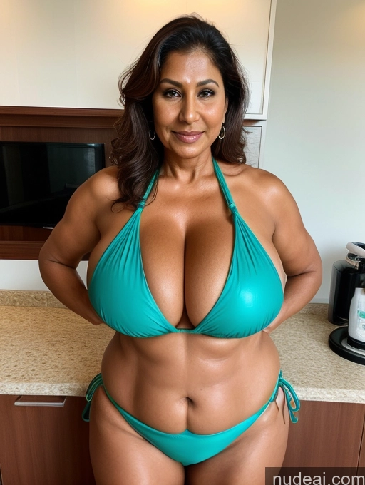related ai porn images free for Milf One Busty Huge Boobs Thick Tanned Skin Indian Microkini Thong 60s Sexy Face Maid