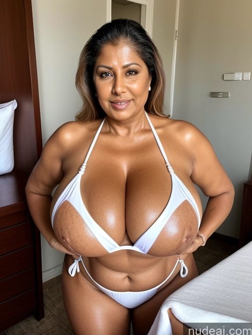 related ai porn images free for Milf One Busty Huge Boobs Thick Tanned Skin Indian Microkini Thong 60s Sexy Face Maid
