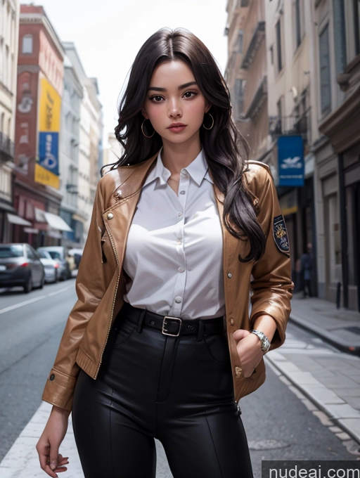 related ai porn images free for Woman One Busty Beautiful Perfect Body 18 Black Hair Brazilian Chemise Jacket Police Polo Shirt Suit Detailed