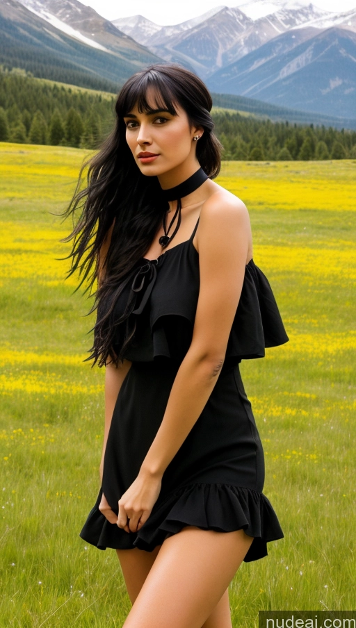 related ai porn images free for Black Hair German Meadow Aamira, Long Hair, Bangs Pinned Back, Topknot, Forehead, Choker, Bare Shoulder, Cleavage, Red Dress, Frilled Dress, Bow, Sleeveless Skirt Tug Dress Tug Clothes Tug