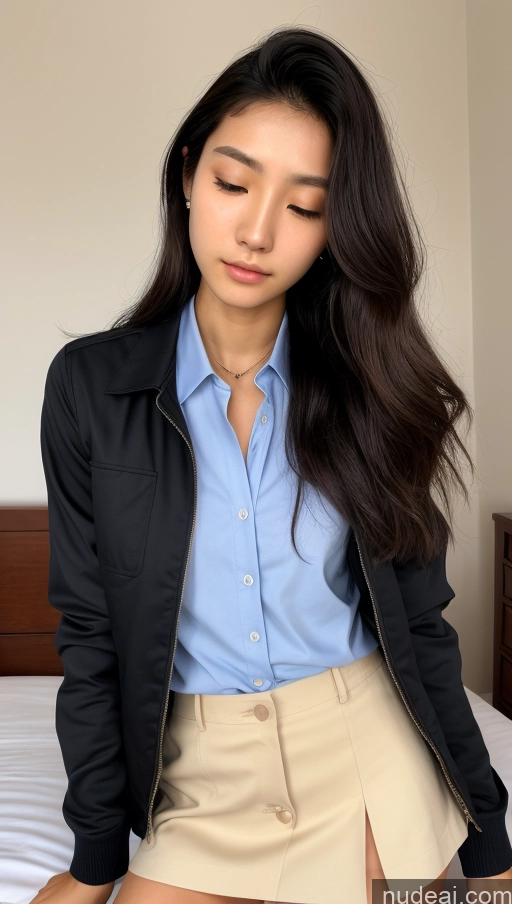 related ai porn images free for Detailed Skin Detail (beta) Long Hair Black Hair Skinny Perfect Body Beautiful Small Tits Small Ass Pubic Hair Korean 18 Model Bedroom Sleeping Polo Shirt Micro Skirt Jacket