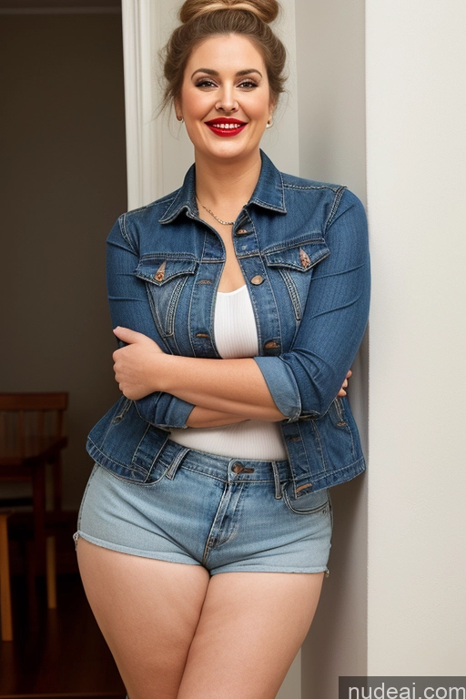 related ai porn images free for Milf Busty Beautiful Big Ass Lipstick Thick Chubby Fat Big Hips Fairer Skin Laughing Short Shorts 80s Perfect Boobs Hair Bun Jacket Shirt