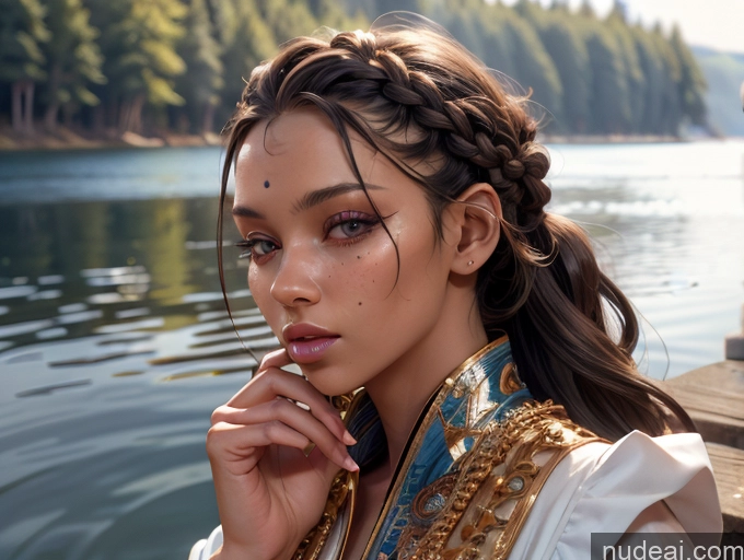 related ai porn images free for Busty Perfect Boobs Pubic Hair Tanned Skin Dark Skin Oiled Body African Lake Close-up View Traditional Bra Pull Down Phoenixdress Braided