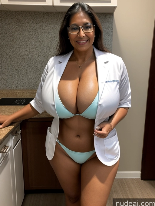 related ai porn images free for One Busty Huge Boobs Thick Tanned Skin Indian Front View Microkini Thong 60s Maid Lab Coat Glasses