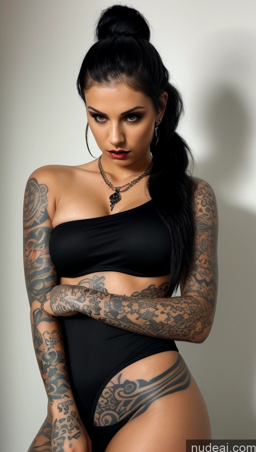 related ai porn images free for Woman One Small Tits 18 Serious Black Hair White Jewelry Dark Lighting Goth Ponytail Big Ass Tattoos Thick Beautiful