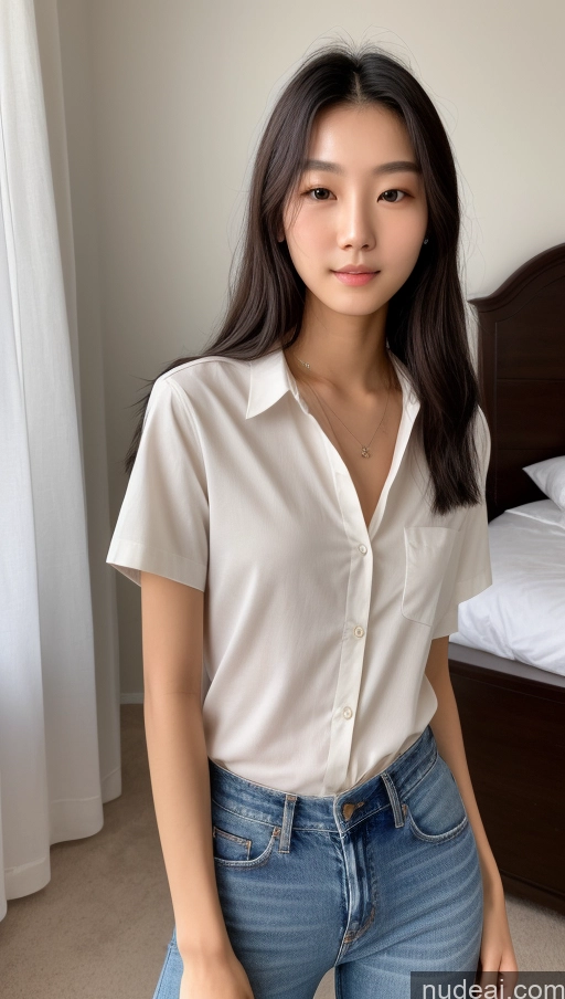 related ai porn images free for Detailed Skin Detail (beta) Long Hair Black Hair Short Skinny Perfect Body Beautiful Small Tits Small Ass Korean 18 Model Bedroom Shirt Jeans