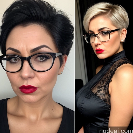 related ai porn images free for Czech Short Big Ass Busty Black Hair Pixie Jumpsuit Angry 70s Close-up View Glasses Lipstick