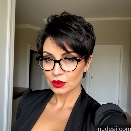 related ai porn images free for Czech Short Big Ass Busty Black Hair Pixie Jumpsuit Angry 70s Close-up View Glasses Lipstick