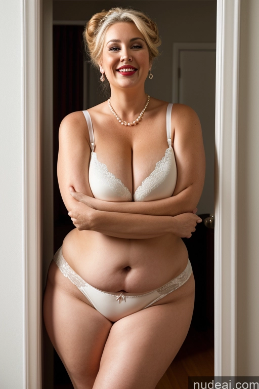 related ai porn images free for Milf Busty Huge Boobs Beautiful Lipstick Big Ass Chubby Thick Fat Big Hips Fairer Skin 80s Bra Panties Cleavage Pearl Jewelry Hair Bun Laughing