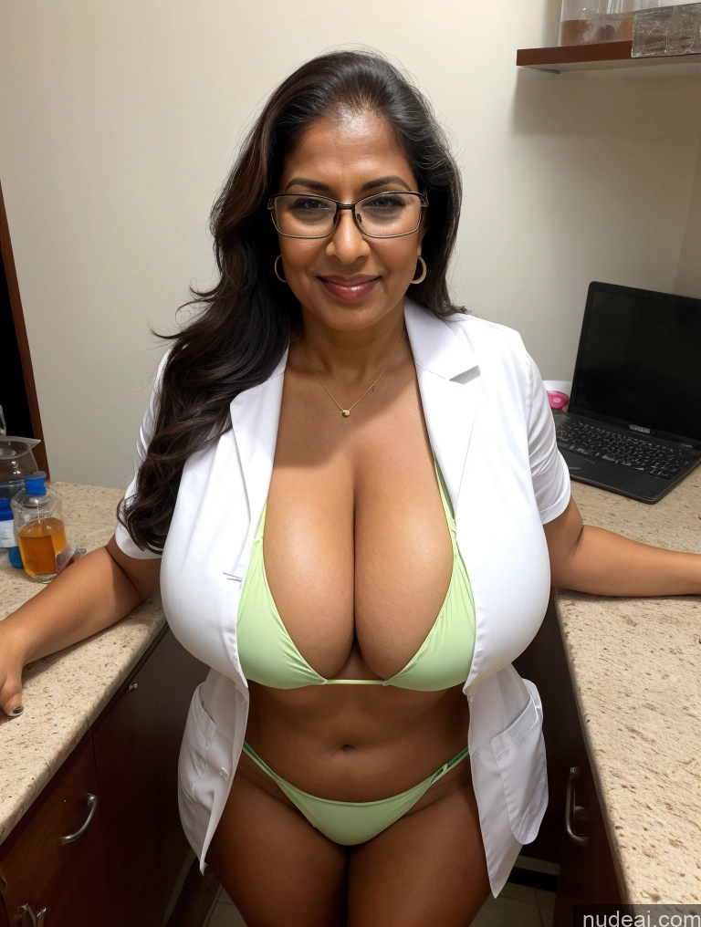 related ai porn images free for One Busty Huge Boobs Thick Tanned Skin 60s Front View Microkini Thong Sexy Face Maid Indian Glasses Lab Coat Professor