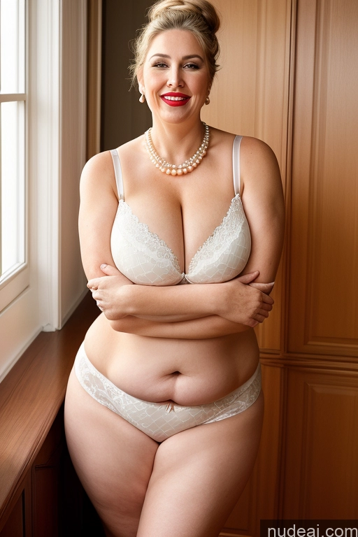related ai porn images free for Milf Busty Huge Boobs Beautiful Lipstick Big Ass Chubby Thick Fat Big Hips Fairer Skin 80s Bra Panties Cleavage Pearl Jewelry Hair Bun Laughing