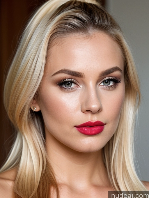 related ai porn images free for Beautiful Lipstick Pouting Lips 20s Blonde Ponytail Close-up View Detailed