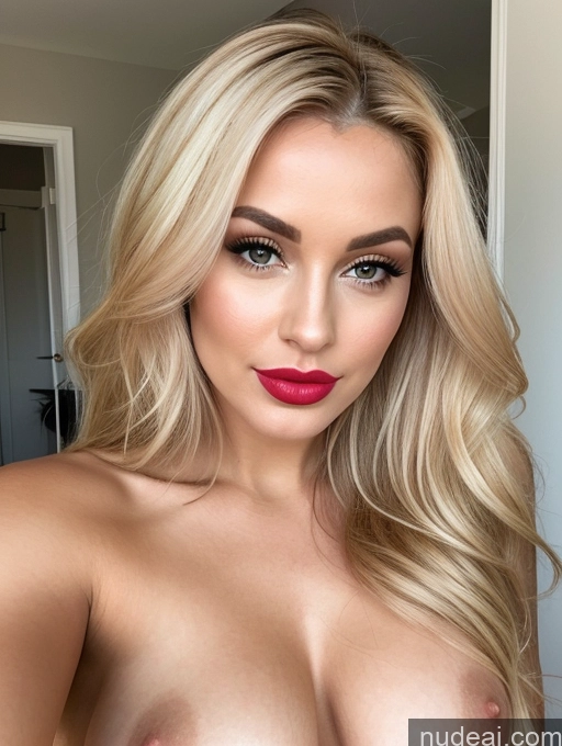 related ai porn images free for Close-up View Detailed Beautiful 30s Pouting Lips Perfect Boobs Blonde Lipstick