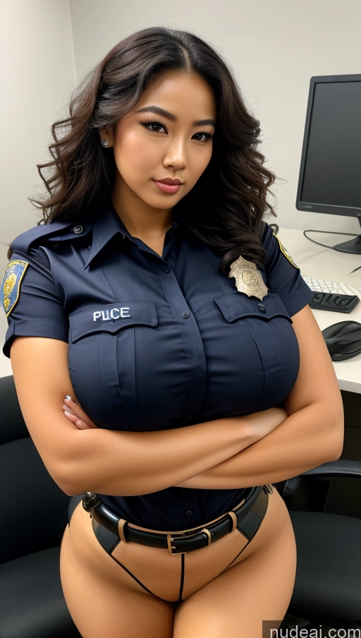 related ai porn images free for Busty Beautiful Perfect Body Marquise Hair Front View Seductive Serious Huge Boobs 18 Asian Office Police Shirt