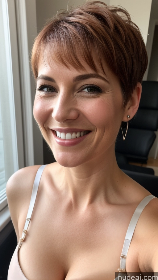 related ai porn images free for Model One Small Tits Skinny Pixie Close-up View Bra Cleavage Detailed 50s Happy