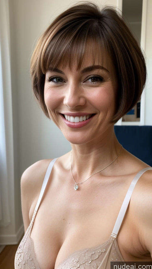 related ai porn images free for Model One Small Tits Skinny Close-up View Bra Cleavage Detailed 50s Happy Short Hair