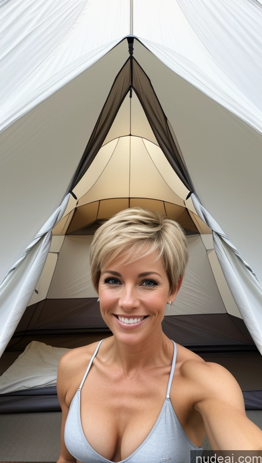 related ai porn images free for Model One Small Tits Skinny 40s Happy Pixie Swedish Tent Front View Bikini Cleavage Detailed Muscular